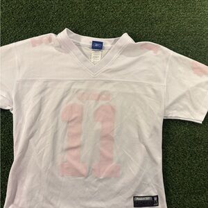 Reebok Women's White and Pink Jersey